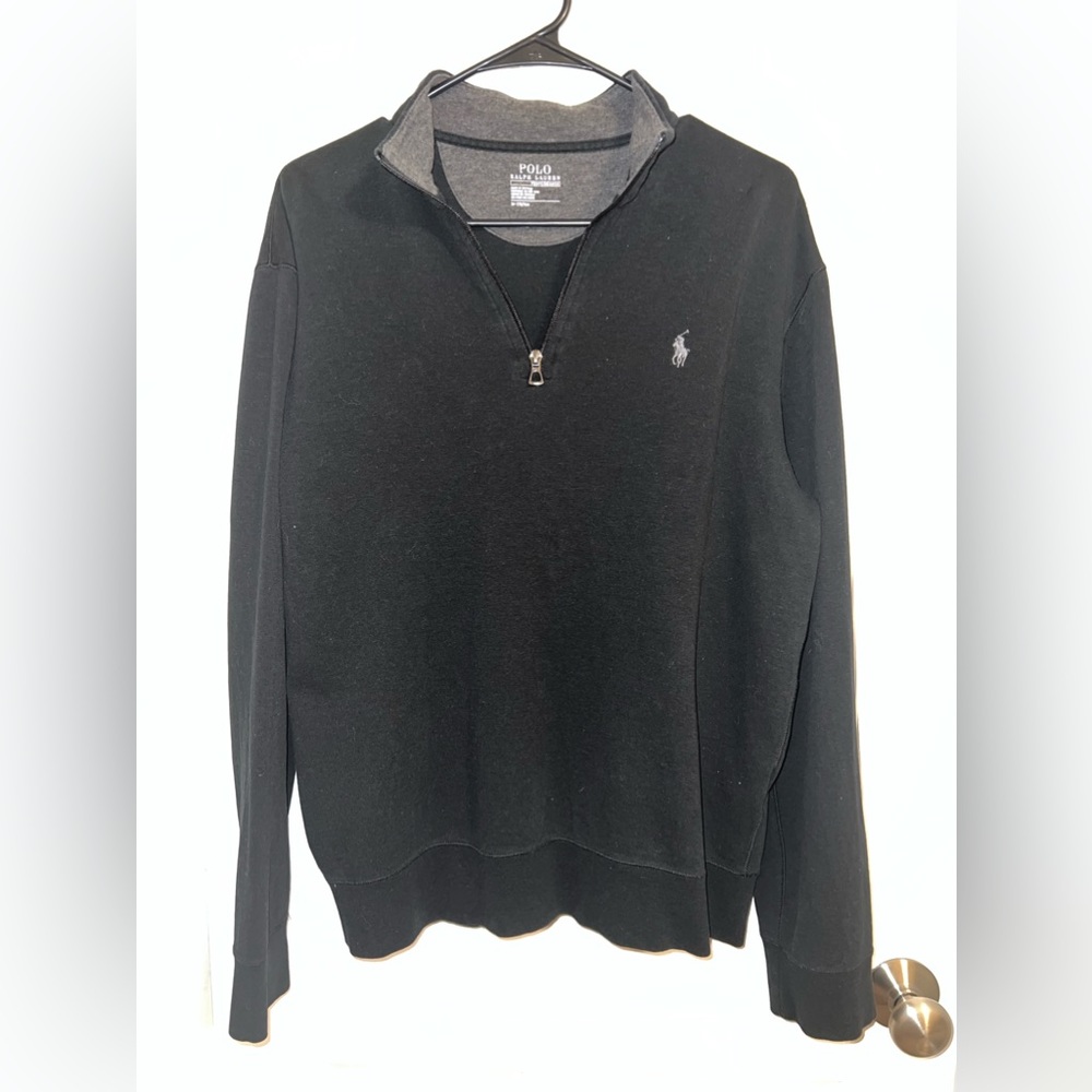 Polo Ralph Lauren Performance Men’s quarter zip sweater Medium Black